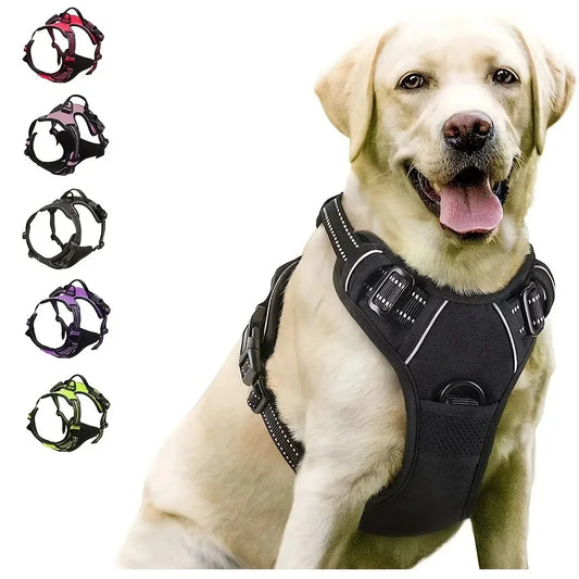 Comfortable Dog Collars Harness Big Vests Leash