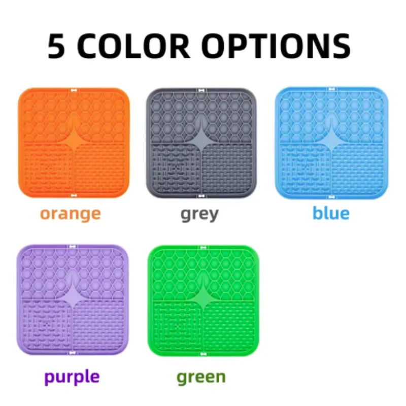 Pet Lick Silicone Mat - Slow Food Plate for Pets