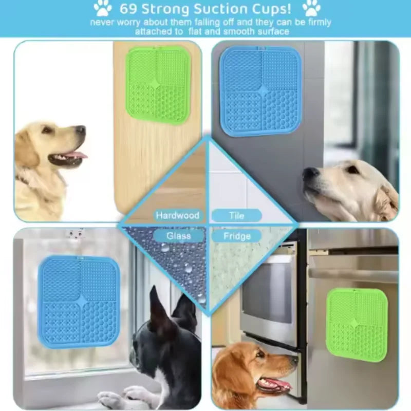 Pet Lick Silicone Mat - Slow Food Plate for Pets