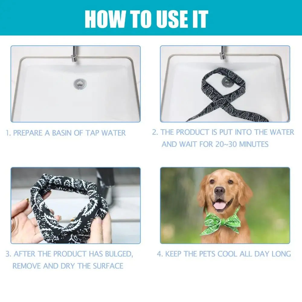 Practical Cute Dog Cooling Bandana